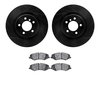 Dynamic Friction Co 8602-11012, Rotors-Drilled and Slotted-Black with 5000 Euro Ceramic Brake Pads, Zinc Coated 8602-11012
